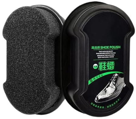 Cire de carnauba – Cirage marron pour bottes et brosse | Éponge double face | Soin des chaussures liquide | Cirage à chaussures marron pour cuir | Entretien des chaussures pour hommes, chaussures