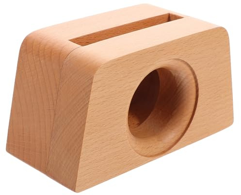 SECFOU Cube Vaia Dolomiten Holzlautsprecher Trapezförmiger Kreativer mit Lautsprecher Handyhalter und Verbesserte Klangverstärkung für Schreibtisch Beim Videoanruf
