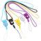 SECFOU 5pcs Detachable Neck Lanyard Strap for Phone Camera Keychains Lightweight and Secure Buckle for Office School Travel Black White Blue Yellow Purple