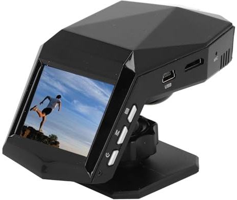 Telecamera per Cruscotto Anteriore e Posteriore, Telecamera per Cruscotto con Visione Notturna HD da 10 MP, Consolle Centrale, Videoregistratore per Auto, Registrazione in Loop