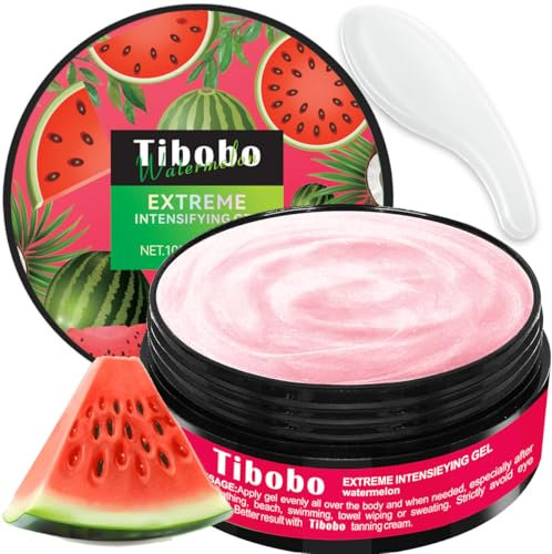 Gel acelerador del bronceado de primera calidad, 100 g, para uso en camas solares y para potenciar el bronceado al aire libre, crema bronceadora rápida con fórmula natural, hidratación(sandía)