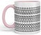 Vixar Fuck This Shit Mug Hidden Message Funny Adult Humor Sarcastic Gift Ceramic Coloured Mug Cup for Tea Coffee Hot Brew 330ml 11Oz Gift BW (Pink)