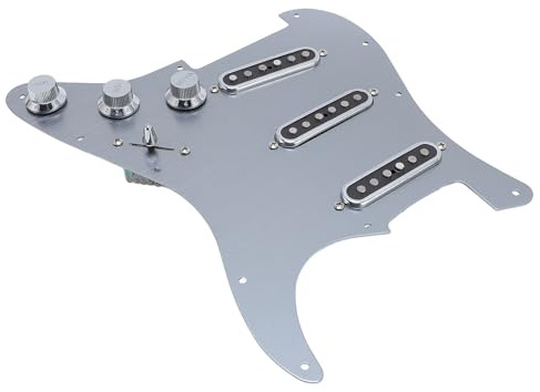 Aluminiumlegierung Vordrehete Gitarrenpickel -Wach -Kratzplatte mit 6, 0k Alnico 5 Pickups für SSS Elektrische Gitarren 11 Löcher Pickguard Gitarre Telecaster Geladen