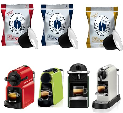 Kit Assaggio Caffè Borbone Nespresso* - 60 Capsule (20 Rossa, 20 Blu, 20 Oro) Compatibili con Macchine a marchio Nespresso*