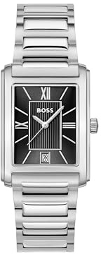 BOSS Principle Dress Collection Three Hand Quartz Movement Watch for Men - Available with Stainless Steel or Leather Bracelet