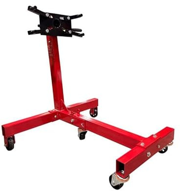 Gear4Garage Foldable Engine Stand 680kg Capacity 360 Degree Rotating Head Adjustable Mounting Arms Foldable Design for Space Saving Storage in Professional Workshops