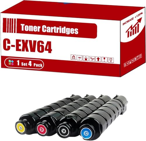 4-Farben-Toner-Set – GPR-66 C-EXV64 (Cyan/Magenta/Gelb je 12.000 Seiten) – Für C3922i C3925i C3926i C3930i Multifunktionsdrucker