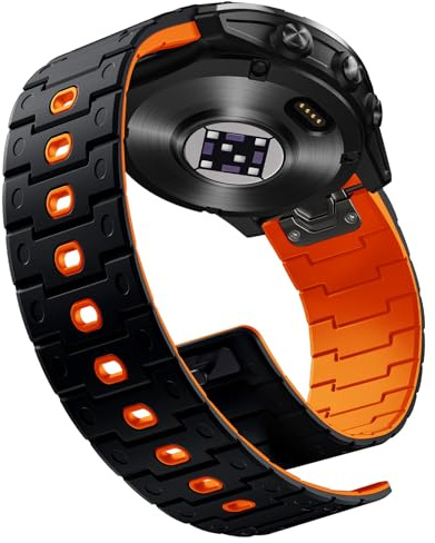 Bandletic Armband Kompatibel mit Garmin Fenix Fenix 9/8/E 47mm/6/7/7 Pro/5 | Magnetisch Uhrenarmband 22mm Silikon Quick Fit Military Sport Ersatzarmband für Instinct 2/E/3/Epix/Forerunner 970/Quatix 8