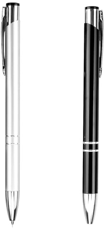 Gaomumu 2PCS Air Release Pen Set Black and Silver, Retractable Precision Vinyl Bubble Removal Tool for Car Wrap, Wallpaper, HTV, Paint Protection Film, DIY Craft, Fine Needle Pin Pen