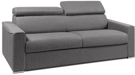 Vente-unique - Schlafsofa 4 Vizir - Polyester - grau