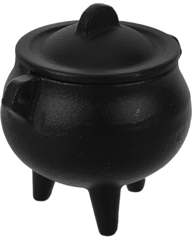 Housoutil Quemador de Incienso y Soporte para Palo de Hierro Fundido para Aromaterapia Negro Bandeja para Quemar Hierbas Aromáticas Fácil de Mantener y Meditación