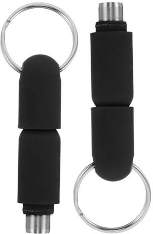 Perforatrice Porte-clés Cigare Portable en Métal et Caoutchouc 2 Pièces | Lot de Deux, Format Compact de Poche, Usage pour Cigare , Finition Noire Élégante