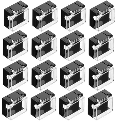 ERINGOGO Tastenschutzabdeckung Druckknopfschalterschutz 20 Stück Kunststoff 16 mm Öffnung für Computer PC Power Button in Büros