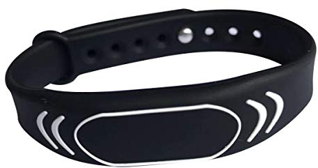 RFID Armband EM4100 125KHZ Silikon Wristband schwarz verstellbar