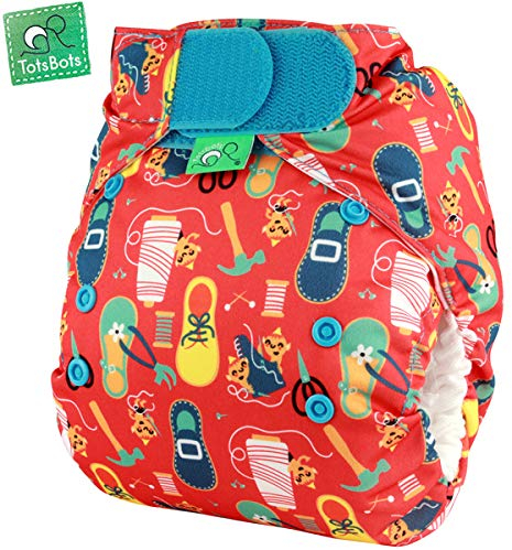 TotsBots PeeNut Überhose (2in1 System) - Wichtel (Rot) Größe Newborn (2-9 kg)