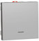 Schneider Electric NU320630N New Unica, Pulsador Interruptor de 2 Módulos, Señal. LED, Prod. Sostenible Green Premium, Instalación Fácil- Aluminio