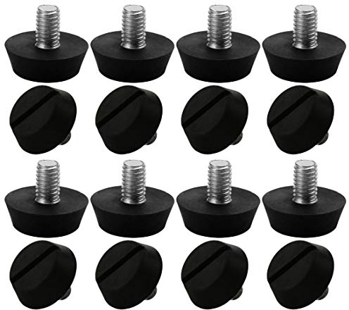 sourcing map 16Stk Stellfuß Verstellbare Möbelfüße Haushaltmöbel verstellbare schiefe Nivellierfüße Bodenschutz M6 x 10 x 20mm