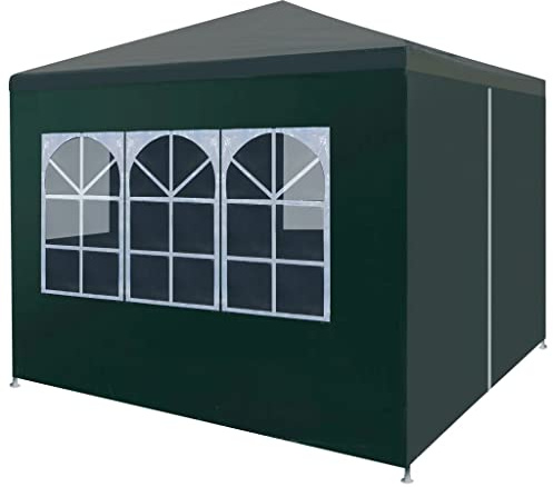 vidaXL Partyzelt 3x3 m Grün Pavillon Gartenzelt Bierzelt Gartenpavillon Zelt
