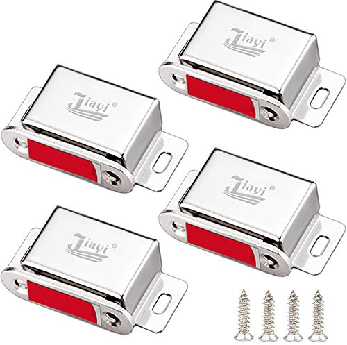 Tür Magnete für Schranktüren Magnetschnäpper Jiayi 4 Stück Magnetverschluss Schrank Magnete 14kg Türmagnete für Möbel Edelstahl Schubladen Magnet Türschließer Möbelmagnete Türmagnet Selbstklebend