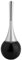 Toilet Brush, Creative Bathroom Toilet Scrub Cleaning Brush Holder Set with Stainless Steel Base(balck)