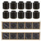 Mega Candles Kerzenhalter aus Keramik, 1,9 cm Durchmesser, Schwarz, 10 Stück