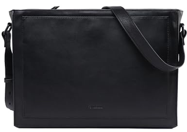 FEYNSINN Schultertasche Selva aus Premium Leder I Handtasche für Damen I Umhängetasche schwarz handgefertigt