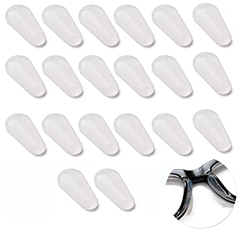 10 Paare Brille Nasenpads Silikon Nasenpads Rutschfeste Selbstklebende Nasenpads für Brillen Sonnenbrillen,Transparent,1.8mm