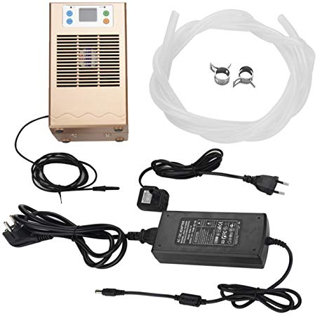 GLOGLOW Aquarium-Kühler, Aquarium-Kühlmaschine, Wasserkühler, Aquarienkühler, Aquarienkühlung(Golden 70W Single Cold)