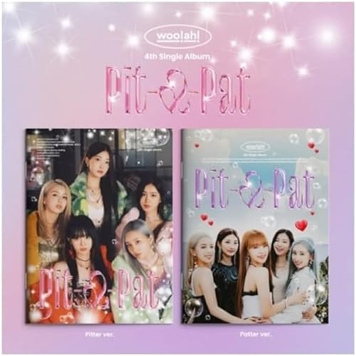 woo!ah! Pit-a-Pat 4th Single Album CD+Folding poster on pack+Poster+Photobook+Postcard+Sticker+Photocard+Tracking (Random)