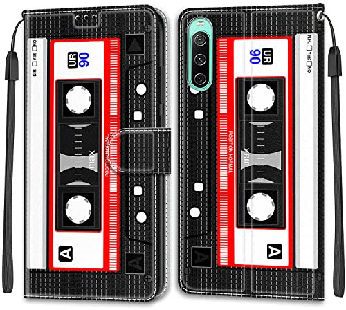 Feyten Kompatibel Mit Sony Xperia 10 IV Hülle - Handyhülle Schutzhülle Wallet Leder Klappbar Magnet Klapphülle Case Cover Lederhülle (Klebeband)