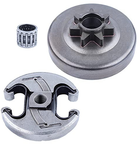 Gubeter .325 7T Kit de cojinete de tambor de embrague, para Husqvarna 455 460 Rancher Chainsaw Part, 537291702, 537110503