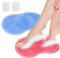 Happybase Lot de 2 tapis à récurer pour pieds de douche avec ventouses antidérapantes, nettoie, lisse, exfolie, masse, améliore la circulation des pieds et apaise les pieds fatigués