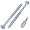 SKIR'CO (200 uds) Tornillos para madera de acero galvanizado 4,0 x 70 mm, Torx de cabeza avellanada, tornillos para aglomerado, parcialmente roscados