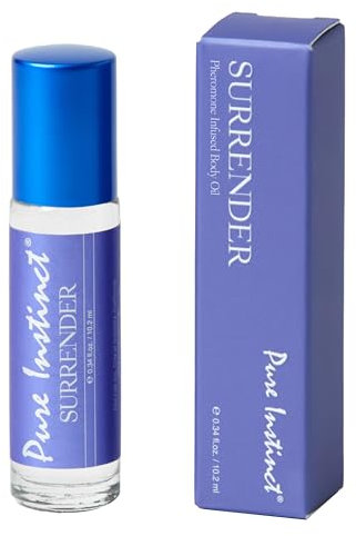 Pure Instinct SURRENDER Roll-On The Original Pheromone Infused Body Oil Perfume Fragrance EdP Parfum - For Her Women - TSA Ready 10.2ml / 0.34 fl oz