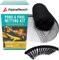 AlpineReach Red para Estanque Koi, Malla Tejida Super Resistente Cubierta de Hojas, Protege los Peces Koi de Garza Azul Pájaros Gatos, Protección UV, Estacas Incluidas, Reutilizable, Negro (2m x 3m)