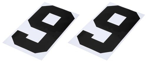 sourcing map 2 Pcs Iron on Numbers, 8 Inch T Shirt Heat Transfer 9 Number Patches Iron on Numbers for Jersey Clothing Team Uniform Sports T Shirt Football Basketball Baseball (Black)