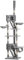 PawHut 240-260cm Floor to Ceiling Cat Tree with Scratching Posts - Light Grey