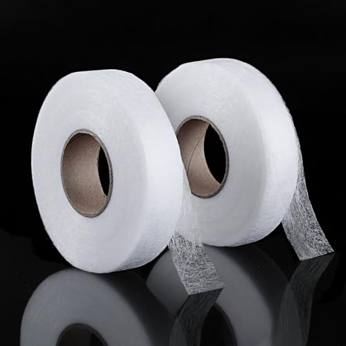 AiQInu Cinta termoadhesiva 100m, Cinta Adhesiva Dobladillo 20mm, Cinta Termoadhesiva para Unir Prendas, Vestidos, Vaqueros, Pantalones - Blanco