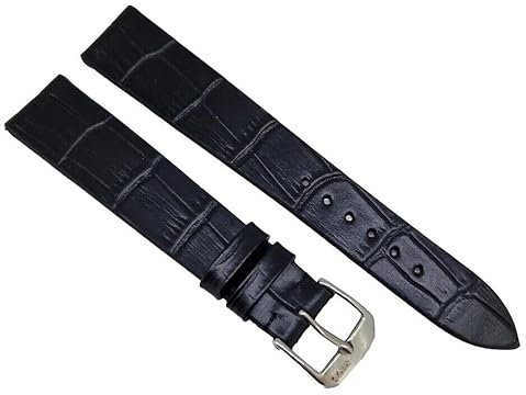 Rios Uhrenarmband Louisiana Kroko Kalb 17/14mm passend für Patek, Omega schwarz