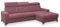 Furniture-Adamski Ecksofa LEA I mit einstellbaren Kopfstützen, Eckcouch in L-Form mit Schlaffunktion und Bettkasten, Strukturstoff, Farbe: Lila, Ottomane Rechts