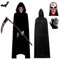 LuckyQianyi Halloween Disfraz de Parca, Hijos adultos, Disfraz de Grim Reaper con Sombrero, Guantes, Hoz, Disfraz de Muerte,para Halloween Fiesta Carnival Costume Cosplay (Adult)