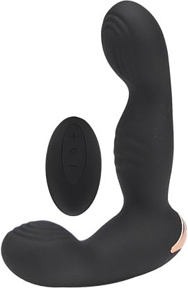 Loving Joy Massaggiatore prostatico con 10 funzioni, dispositivo di massaggio prostatico telecomandato, giocattoli prostatici Rev-Pro per uomo, plug anale maschile, massaggiatore prostatico, Nero