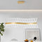 ZenithBeam Moderne LED Kristall Pendelleuchte Esstisch,100cm Golden Edelstahl HäNgelampe Wohnzimmer, 3000K-6000K Dimmbar Esszimmer Kronleuchter, große Hängeleuchte für Küche luxuriöses Wohnzimmer