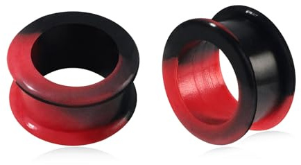 Longbeauty Hart Silikon Flesh Ear Tunnel Hollow Ohr Plug Double Flared Flexibler Ohr Expander Ohr Piercing 3MM-25MM