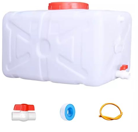 YZRXD Réservoir d'eau Camping Car Extérieur Bidon d'eau Alimentaire avec Robinet en Grande Capacité Plastique Jerrican Eau Portable pour Camping Voyage Barbecue(Size:200L,Color:Blanc)