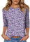 Kistore Womens 3/4 Sleeve Tops Crewneck Summer Printed Casual Tee Shirts Floral Blouse Loose Dressy Tunic Work Blouses S