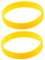 BLASHRD 2X Bande de La Poignet Bracelet En Silicone En Caoutchouc A La Mode Elastique - Jaune