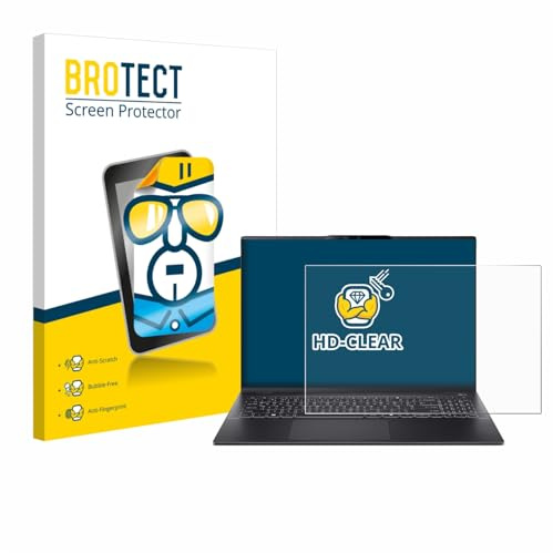 BROTECT Schutzfolie für Acer Swift 16 AI | Transparenter Displayschutz Made in Germany Klare Displayschutz-Folie Clear Einfache Montage Case-Friendly Displayfolie