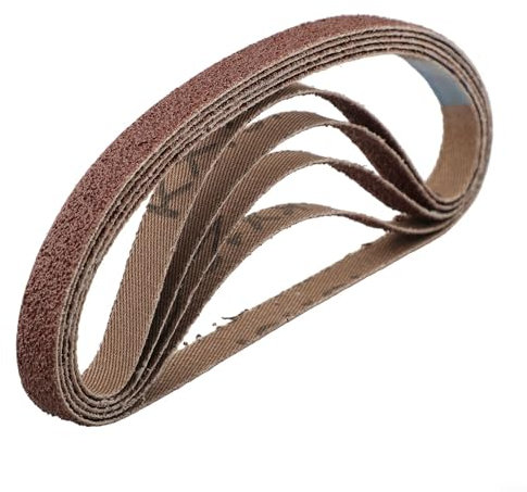 Assortimento di nastri abrasivi da 10 x 330 mm, grana da 60 a 600 # per levigatrici a nastro, per tutte le attività di levigatura (60#)