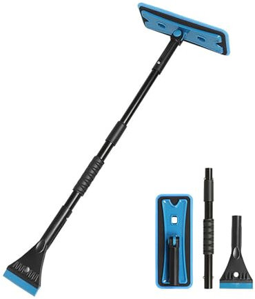 YPSQQHD Pala quitanieves para Coche Compatible con Peugeot 107 1007 207, Herramienta Multifuncional para Quitar Nieve, descongelar y Barrer Nieve en Invierno.,1Blue